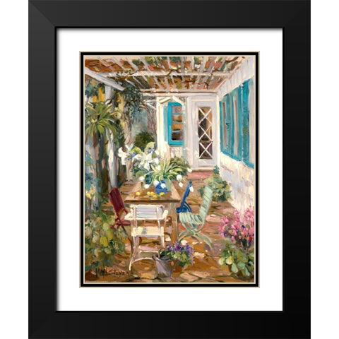 Summer Garden Black Modern Wood Framed Art Print with Double Matting by Stevens, Allayn