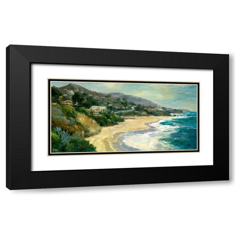 Seaside Cove Black Modern Wood Framed Art Print with Double Matting by Stevens, Allayn
