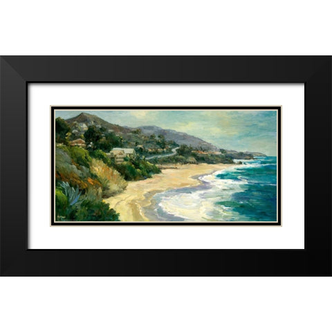 Seaside Cove Black Modern Wood Framed Art Print with Double Matting by Stevens, Allayn