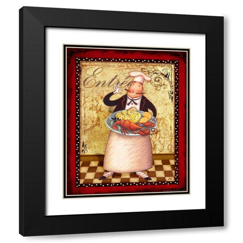 Chef 3 EntrÃ©e Black Modern Wood Framed Art Print with Double Matting by Eisner, Viv