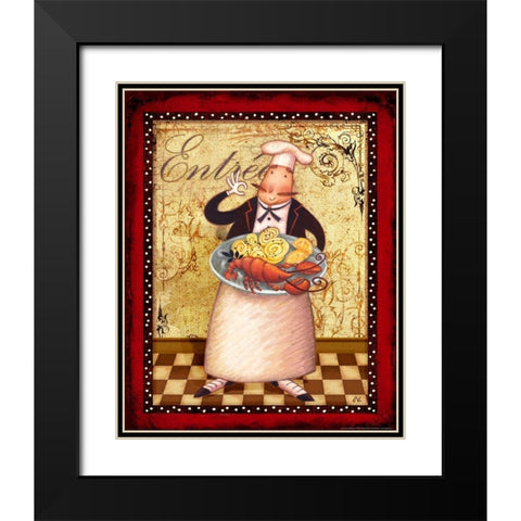 Chef 3 EntrÃ©e Black Modern Wood Framed Art Print with Double Matting by Eisner, Viv
