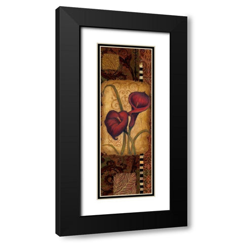 Red Lily Two Black Modern Wood Framed Art Print with Double Matting by Eisner, Viv