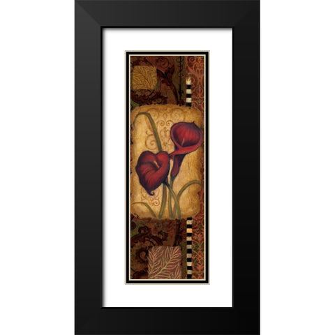 Red Lily Two Black Modern Wood Framed Art Print with Double Matting by Eisner, Viv