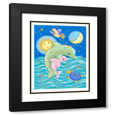 Animal Babies 2 Black Modern Wood Framed Art Print with Double Matting by Eisner, Viv