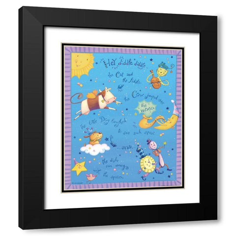 Rhyme 2 Fiddle Black Modern Wood Framed Art Print with Double Matting by Eisner, Viv