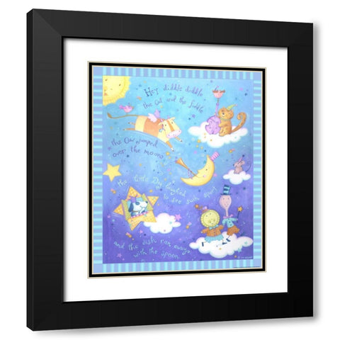 Rhyme 3 Fiddle 2 Black Modern Wood Framed Art Print with Double Matting by Eisner, Viv