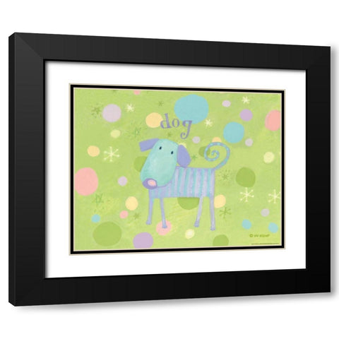 Blue Dog Black Modern Wood Framed Art Print with Double Matting by Eisner, Viv