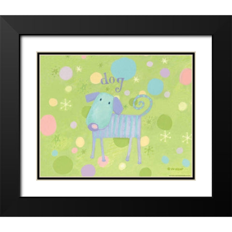Blue Dog Black Modern Wood Framed Art Print with Double Matting by Eisner, Viv
