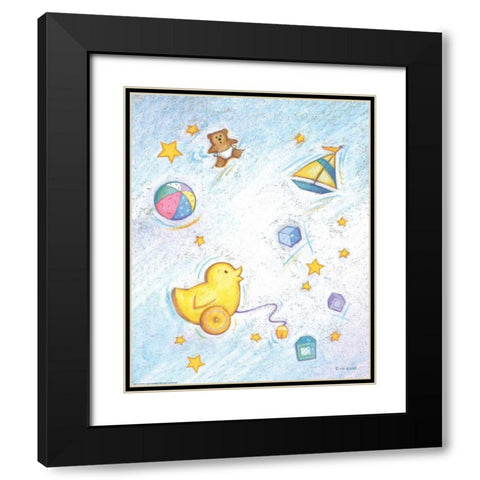 Nursery 2 Chick Black Modern Wood Framed Art Print with Double Matting by Eisner, Viv