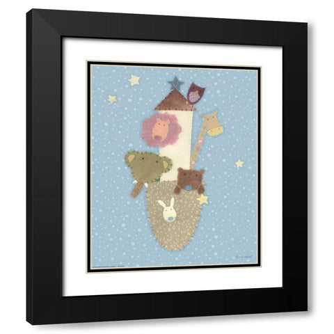 Patchwork Ark Black Modern Wood Framed Art Print with Double Matting by Eisner, Viv