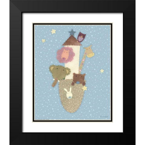 Patchwork Ark Black Modern Wood Framed Art Print with Double Matting by Eisner, Viv