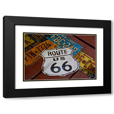 License Paltes Black Modern Wood Framed Art Print with Double Matting by Vizvary, Susan