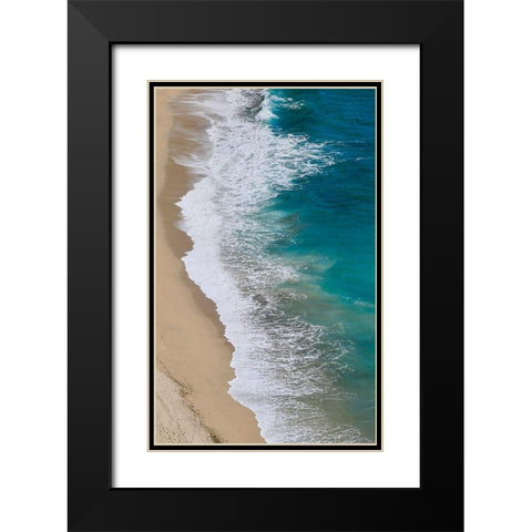 Ocean Ripples Black Modern Wood Framed Art Print with Double Matting by Vizvary, Susan