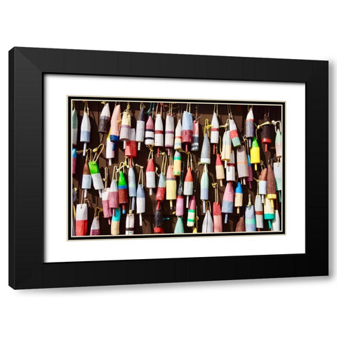 Wall Of Bouys Black Modern Wood Framed Art Print with Double Matting by Vizvary, Susan