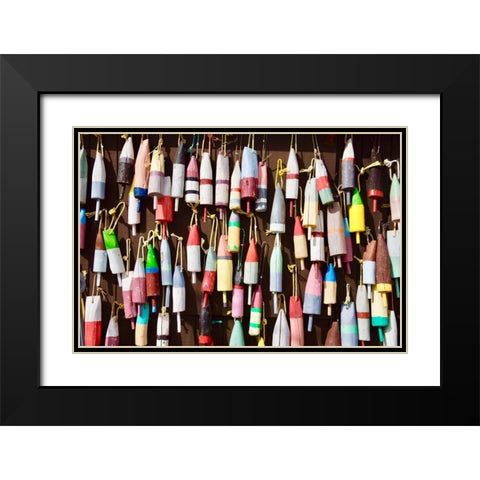 Wall Of Bouys Black Modern Wood Framed Art Print with Double Matting by Vizvary, Susan