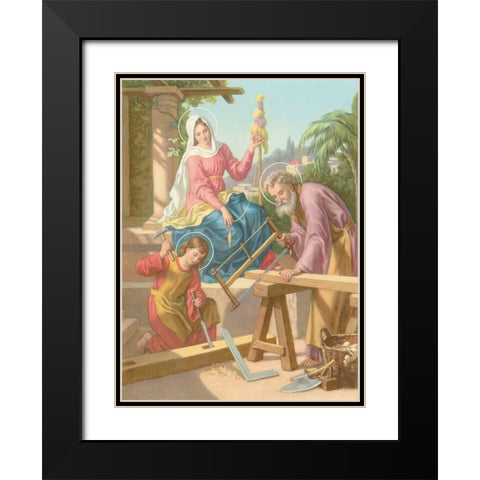 HL. FAMILIE Black Modern Wood Framed Art Print with Double Matting by Anonymous