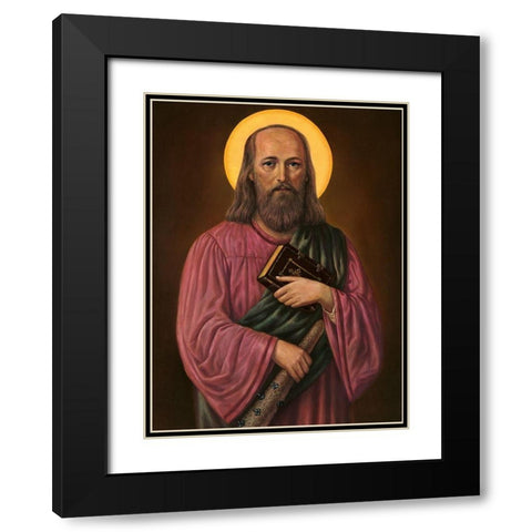 HL. JUDAS THADDAEUS Black Modern Wood Framed Art Print with Double Matting by Anonymous