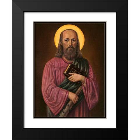 HL. JUDAS THADDAEUS Black Modern Wood Framed Art Print with Double Matting by Anonymous