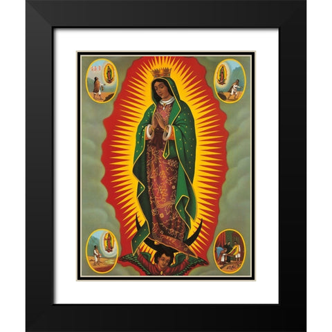 MADONNA Black Modern Wood Framed Art Print with Double Matting by Anonymous