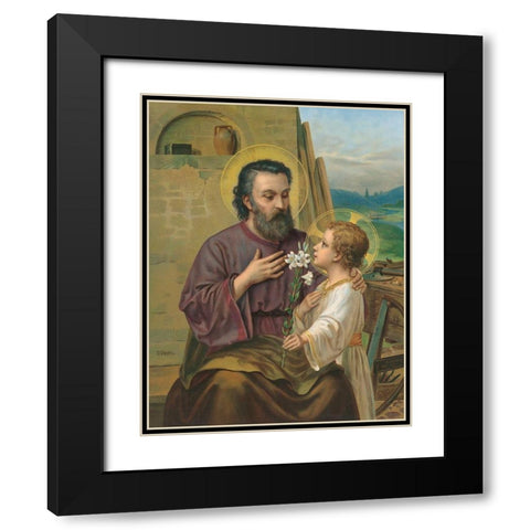 HEILIGER Black Modern Wood Framed Art Print with Double Matting by Anonymous