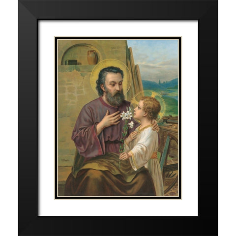 HEILIGER Black Modern Wood Framed Art Print with Double Matting by Anonymous