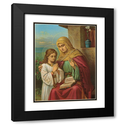 HL. ANNA Black Modern Wood Framed Art Print with Double Matting by Anonymous