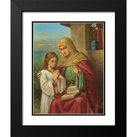 HL. ANNA Black Modern Wood Framed Art Print with Double Matting by Anonymous