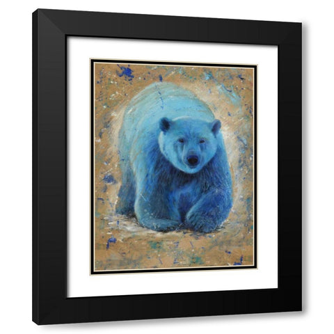 Polar bear Black Modern Wood Framed Art Print with Double Matting by Chamard, Jean-Marc