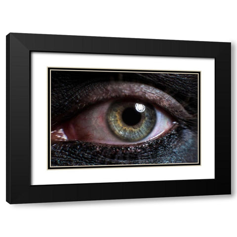 Eye Black Modern Wood Framed Art Print with Double Matting by Henk van Gog