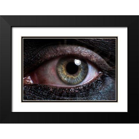 Eye Black Modern Wood Framed Art Print with Double Matting by Henk van Gog