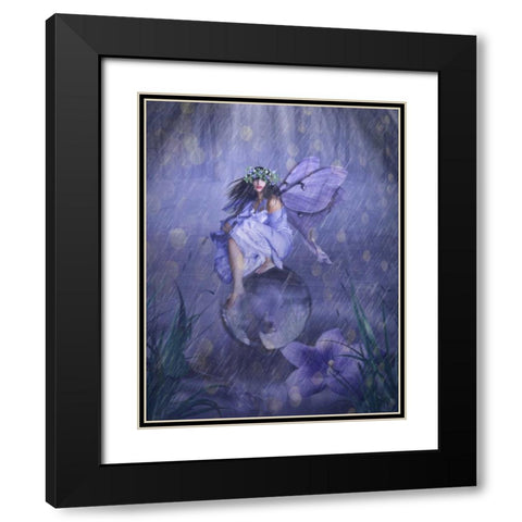 Fairy 41 Black Modern Wood Framed Art Print with Double Matting by Babette