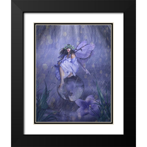 Fairy 41 Black Modern Wood Framed Art Print with Double Matting by Babette