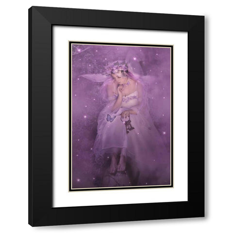 Keys to my heart Black Modern Wood Framed Art Print with Double Matting by Babette