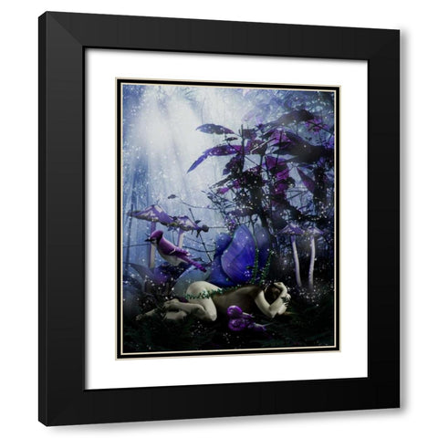 Fairy 39 Black Modern Wood Framed Art Print with Double Matting by Babette