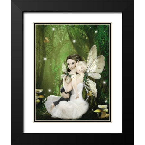 Fairy 49 Black Modern Wood Framed Art Print with Double Matting by Babette