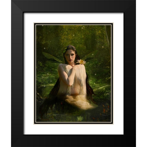 Fairy 7 Black Modern Wood Framed Art Print with Double Matting by Babette