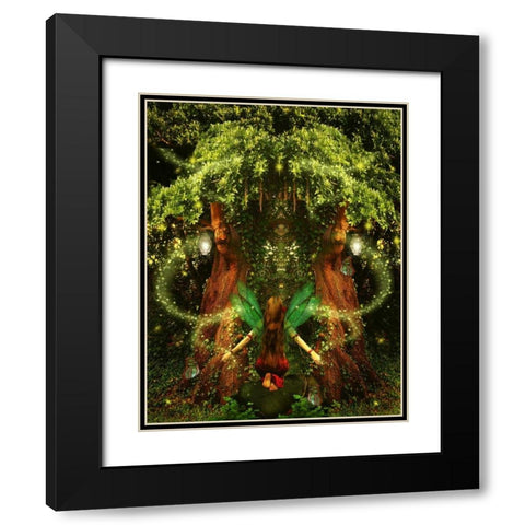 Fairy 38 Black Modern Wood Framed Art Print with Double Matting by Babette