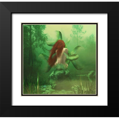 Unique Black Modern Wood Framed Art Print with Double Matting by Babette