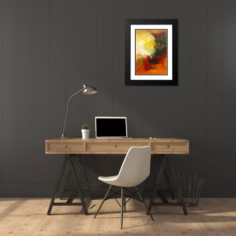 Chaos II Black Modern Wood Framed Art Print with Double Matting by Herrera, Leticia