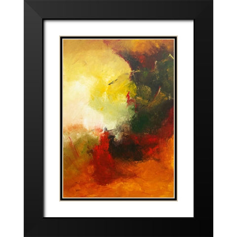 Chaos II Black Modern Wood Framed Art Print with Double Matting by Herrera, Leticia