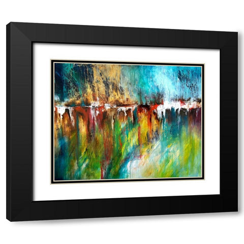 Hyperwave Black Modern Wood Framed Art Print with Double Matting by Herrera, Leticia