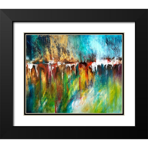 Hyperwave Black Modern Wood Framed Art Print with Double Matting by Herrera, Leticia
