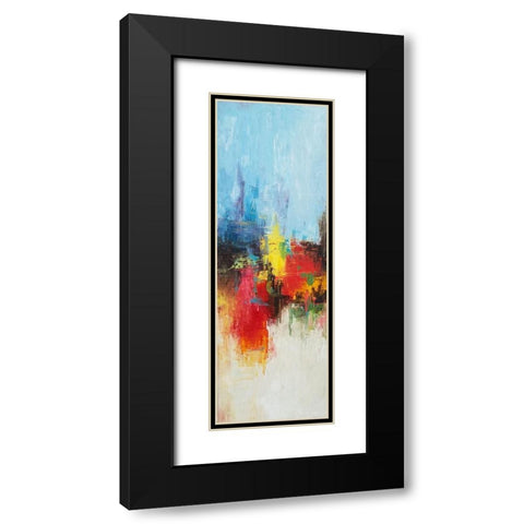 Burning 2 Black Modern Wood Framed Art Print with Double Matting by Herrera, Leticia