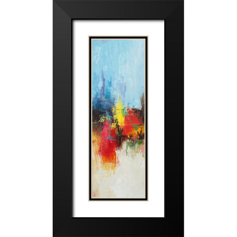 Burning 2 Black Modern Wood Framed Art Print with Double Matting by Herrera, Leticia