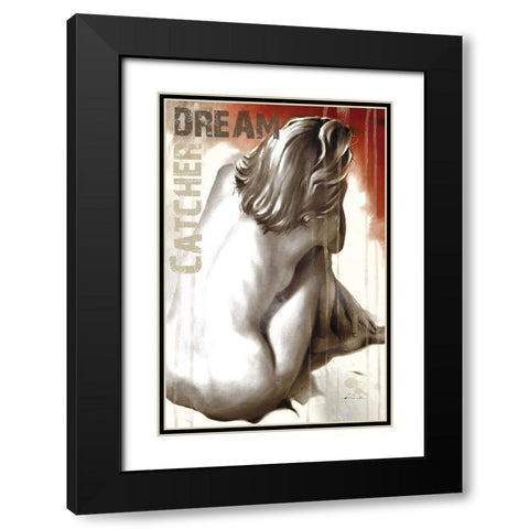 Passion II Black Modern Wood Framed Art Print with Double Matting by Warminski