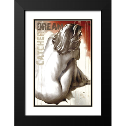 Passion II Black Modern Wood Framed Art Print with Double Matting by Warminski