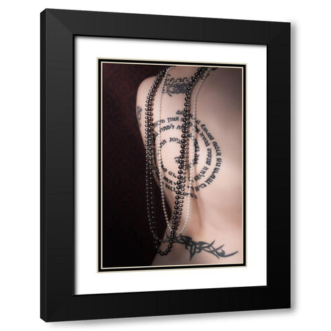 Chains and Tattoos Black Modern Wood Framed Art Print with Double Matting by Unkelbach, Frank