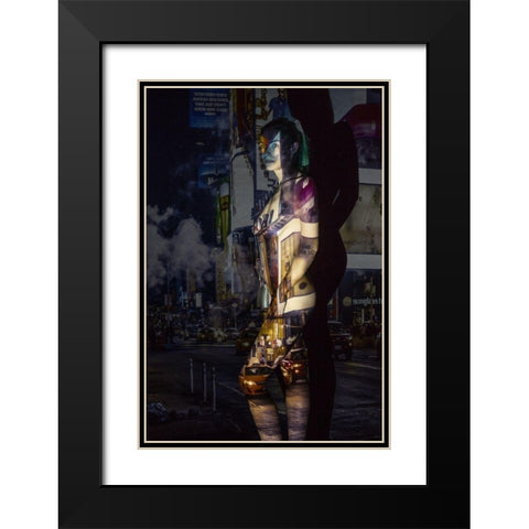 Projector City Black Modern Wood Framed Art Print with Double Matting by Unkelbach, Frank