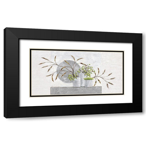Silver Moon Black Modern Wood Framed Art Print with Double Matting by Ancilotti, Claudia