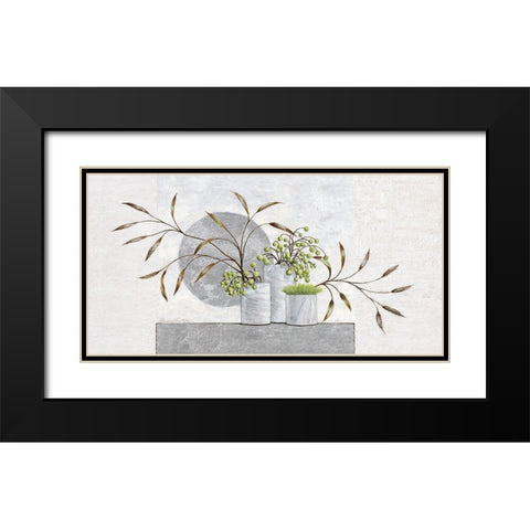 Silver Moon Black Modern Wood Framed Art Print with Double Matting by Ancilotti, Claudia